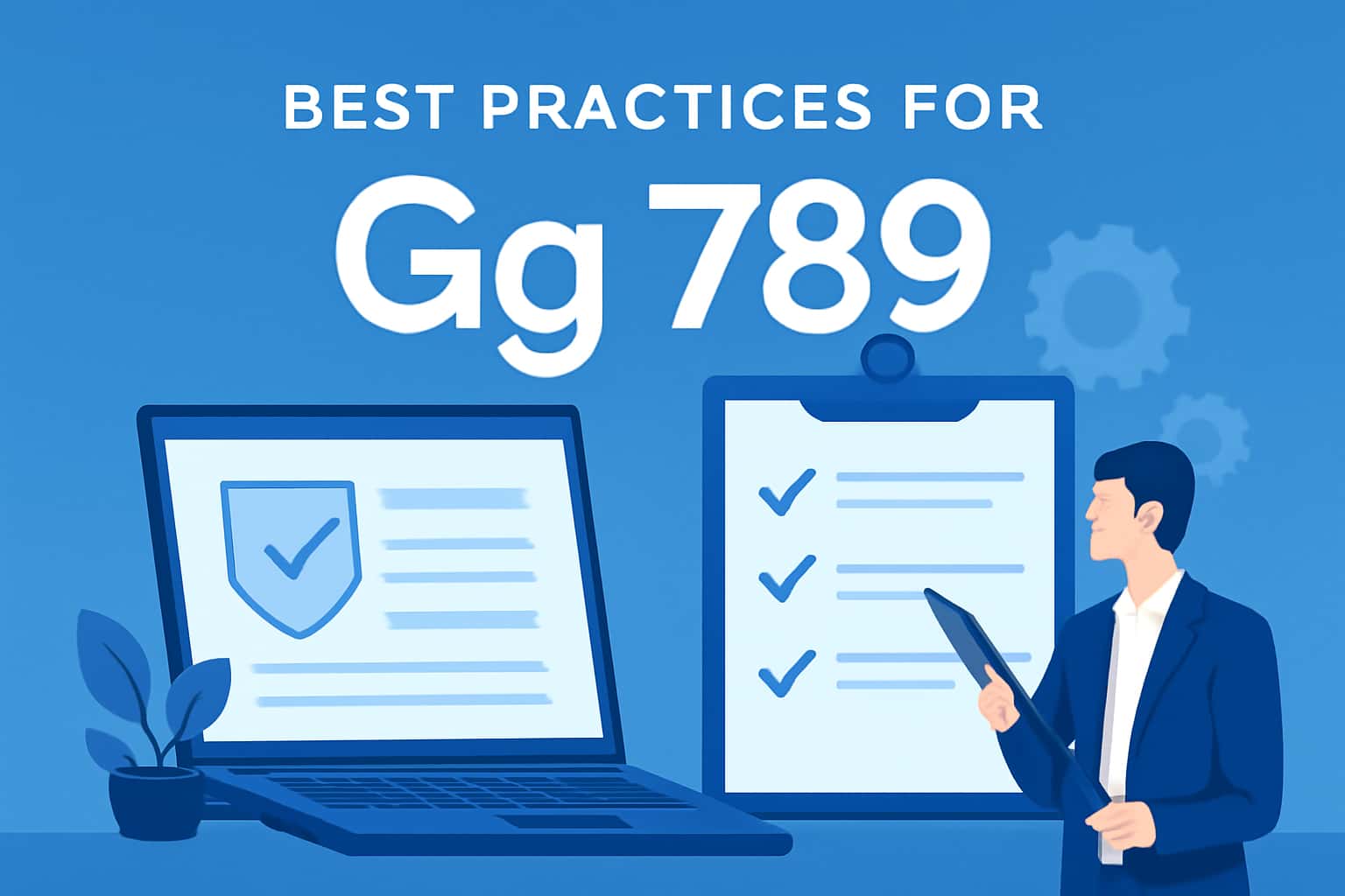An informative scene illustrating best practices for Gg 789 with clear text.