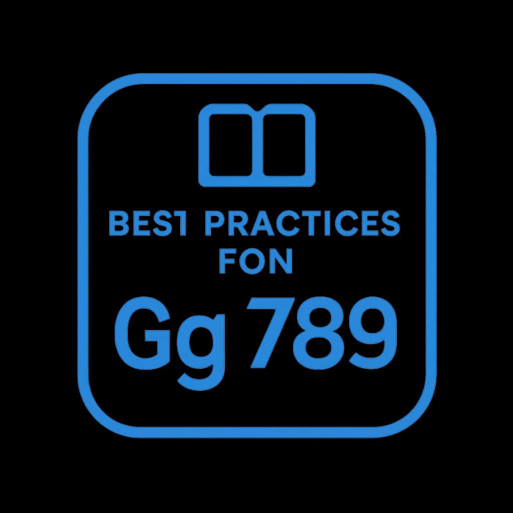 A clean badge illustrating best practices for Gg 789.