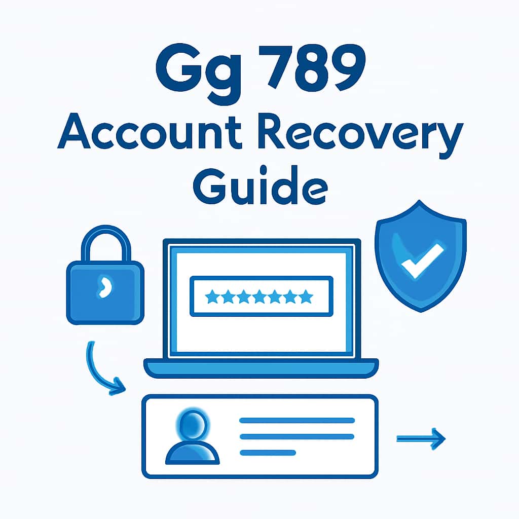 An educational diagram showing steps for the Gg 789 account recovery process.