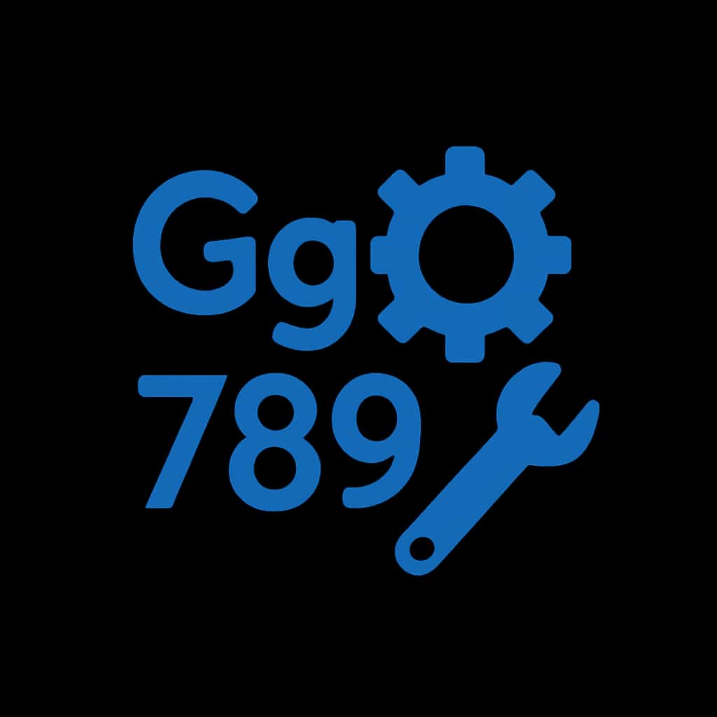 A professional badge design featuring the text 'Gg 789'.