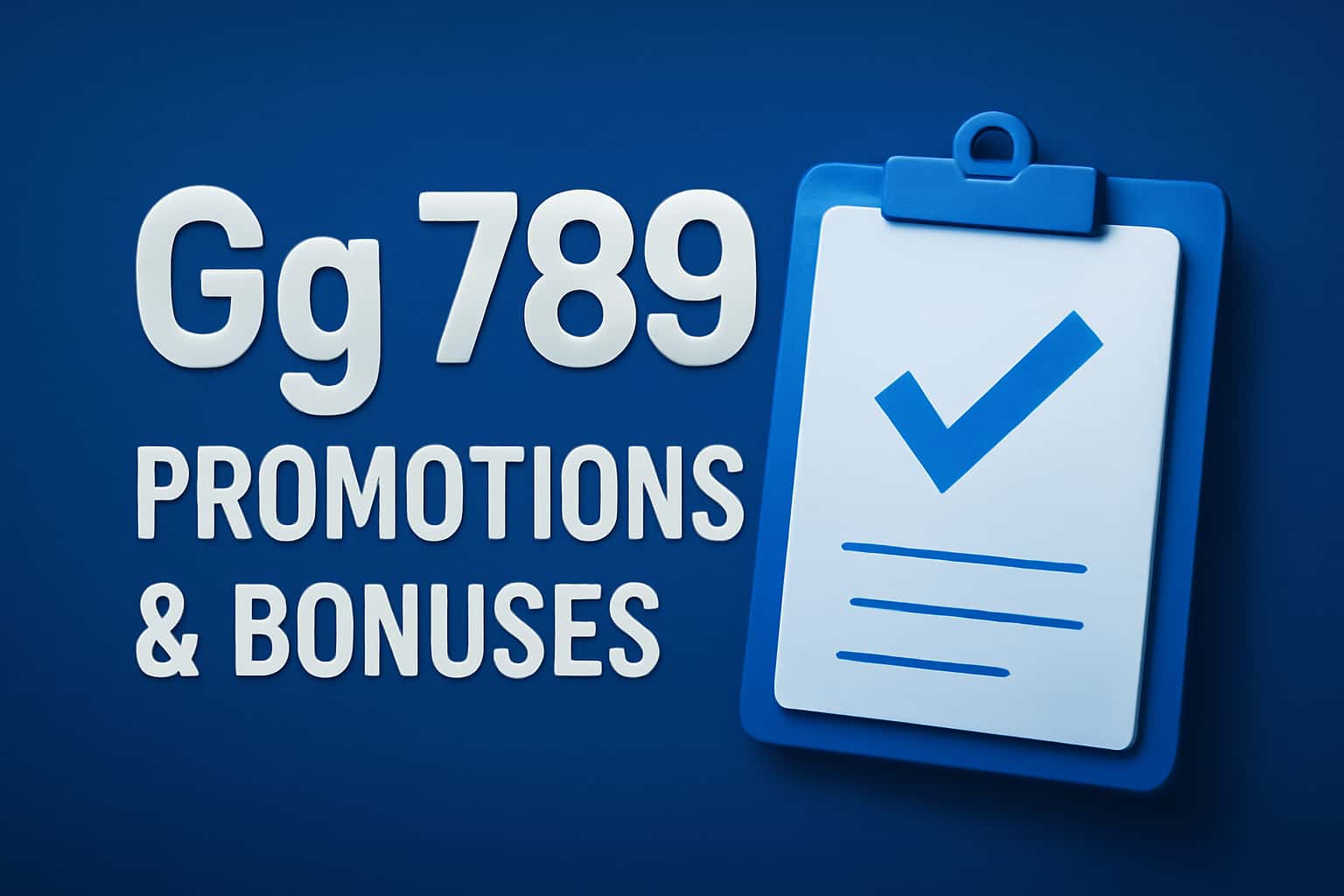 An informational graphic showcasing Gg 789 Promotions & Bonuses.