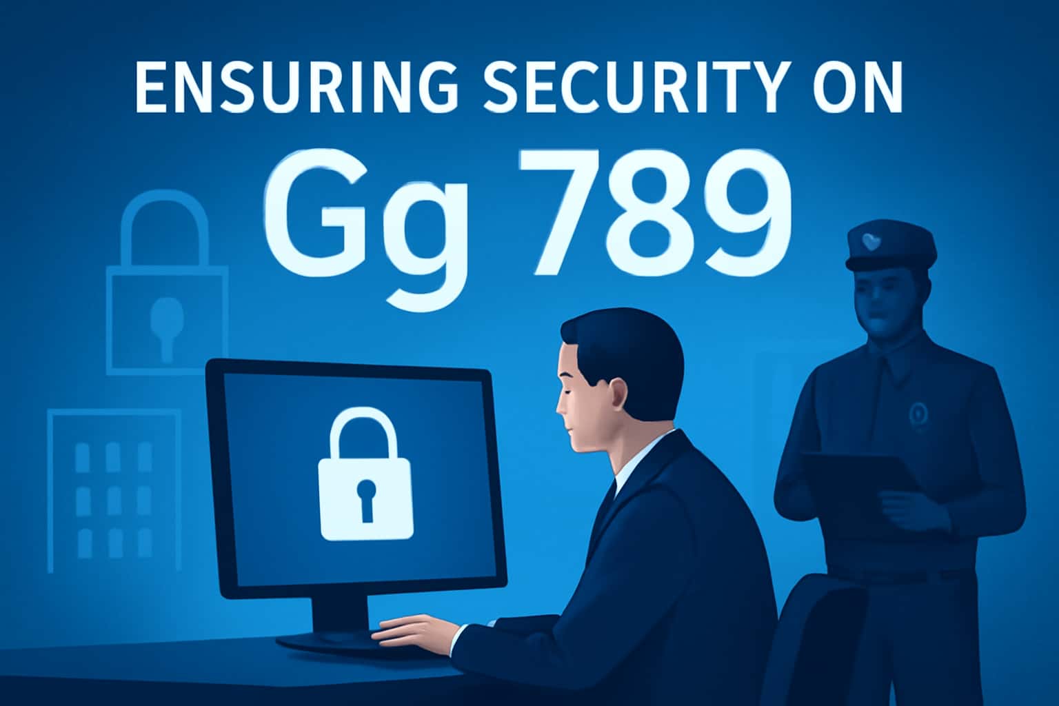 An informative scene illustrating security measures relevant to Gg 789, with a focus on user safety.