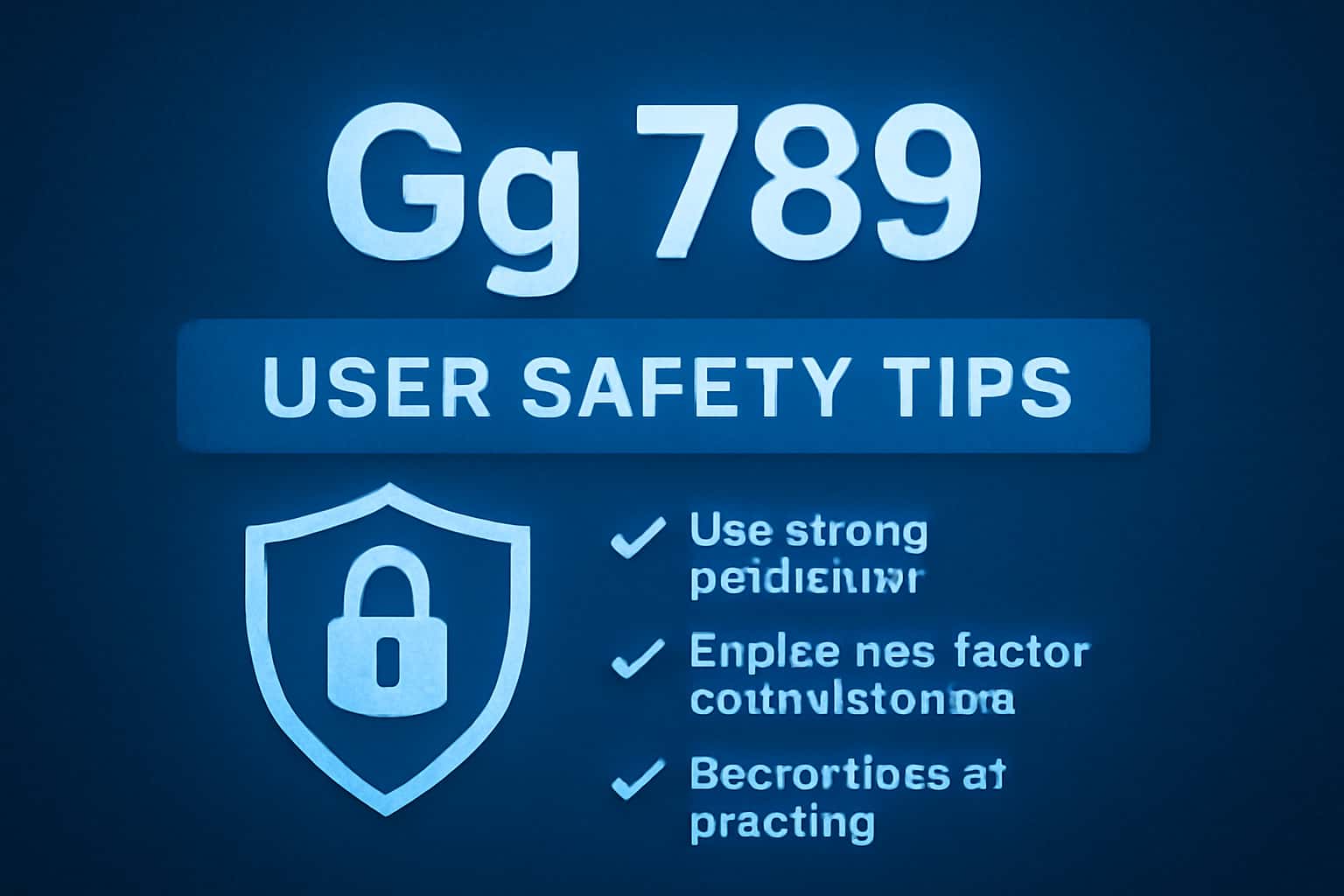 A visual representation of Gg 789 User Safety Tips emphasizing digital security.