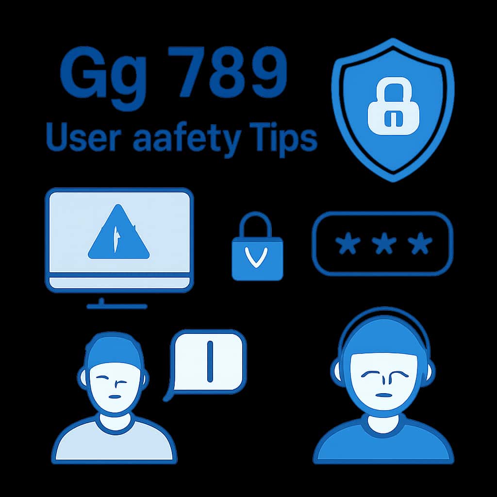 An educational diagram illustrating safety tips for Gg 789.