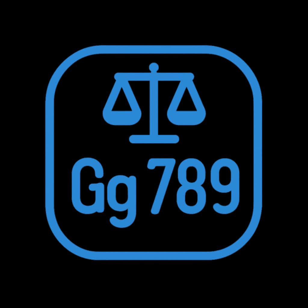 An icon symbolizing fairness in Gg 789, with essential text displayed.