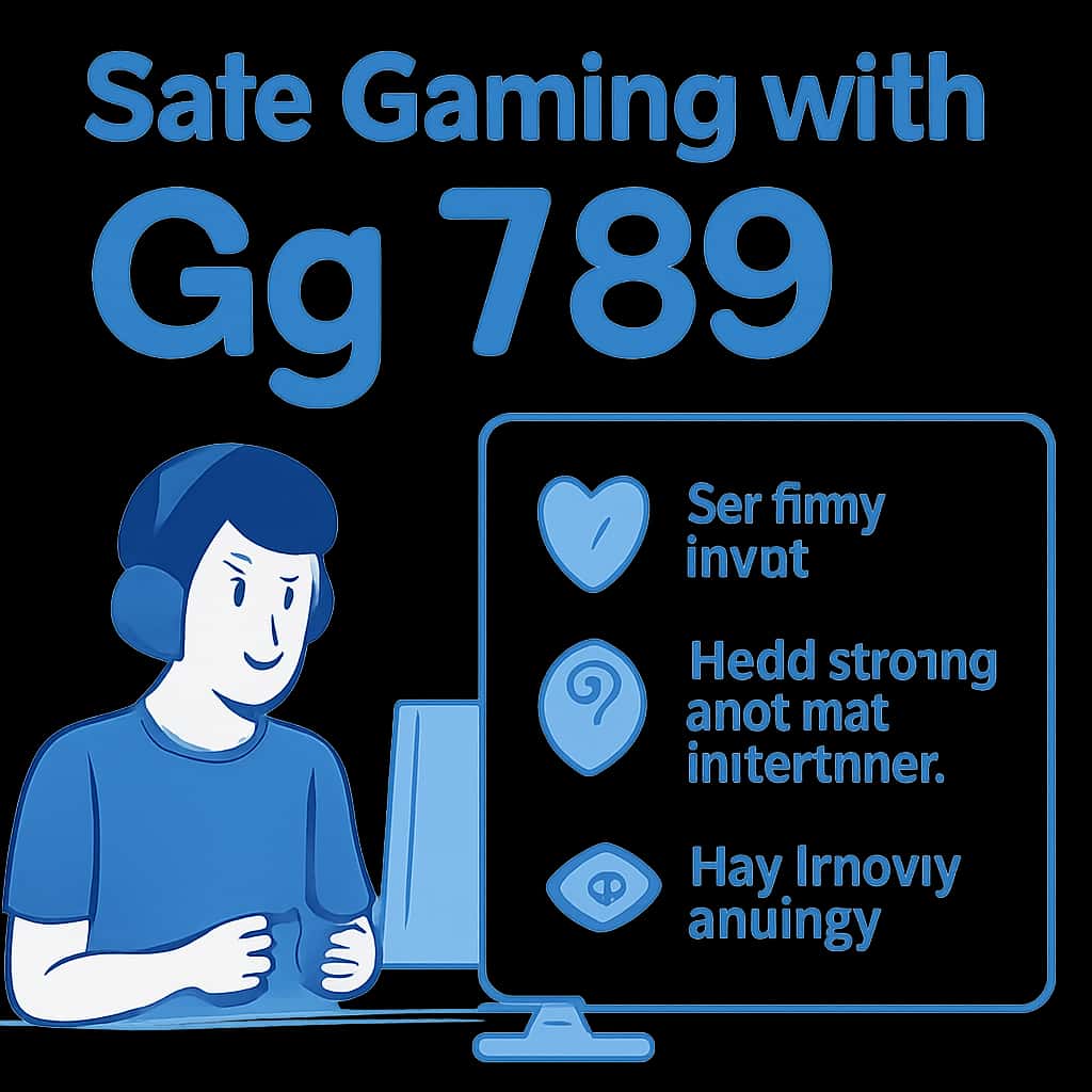 An educational illustration on safe gaming practices with Gg 789.